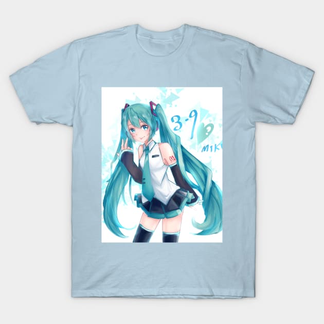 Hatsune Miku 39 T-Shirt by Micowo